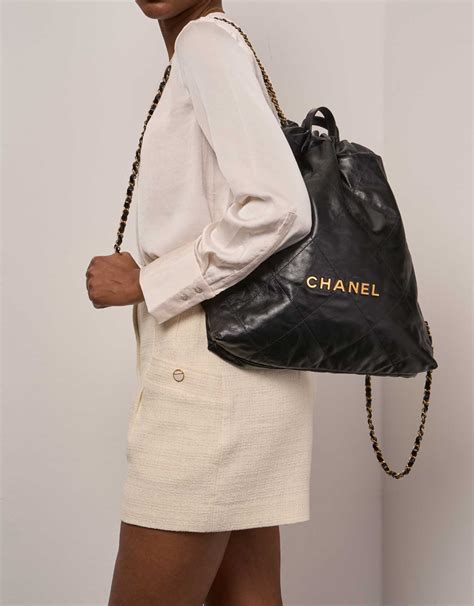 chanel 22 backpack denim|chanel 22 bag sizes.